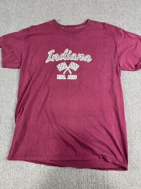 Brisco Brands Indiana EST 1816 Maroon Graphic T-Shirt Size L